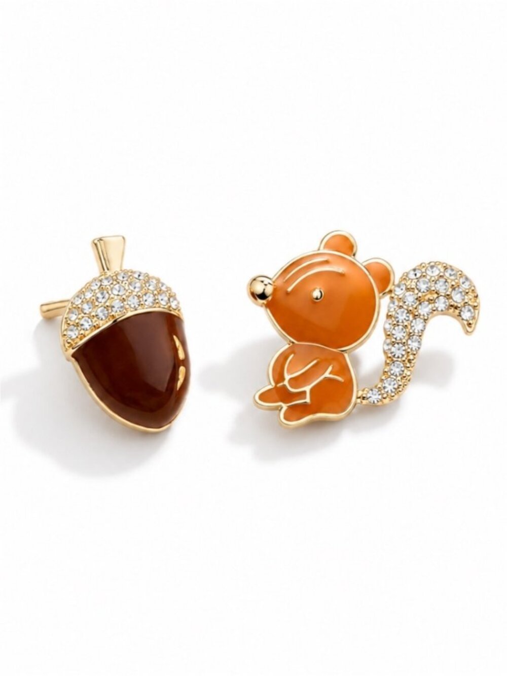 New! Squirrel Nut Gold Post Earrings Nwot 2009